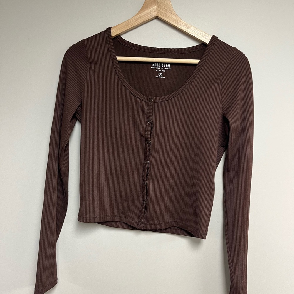 Hollister Brown Long Sleeve